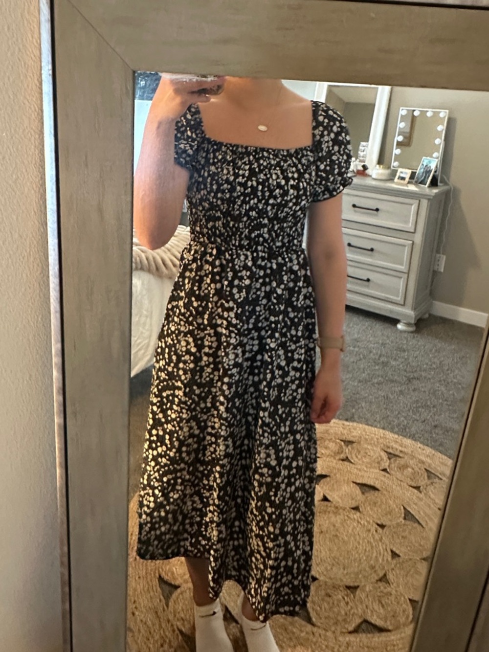 Black & White Floral Dress